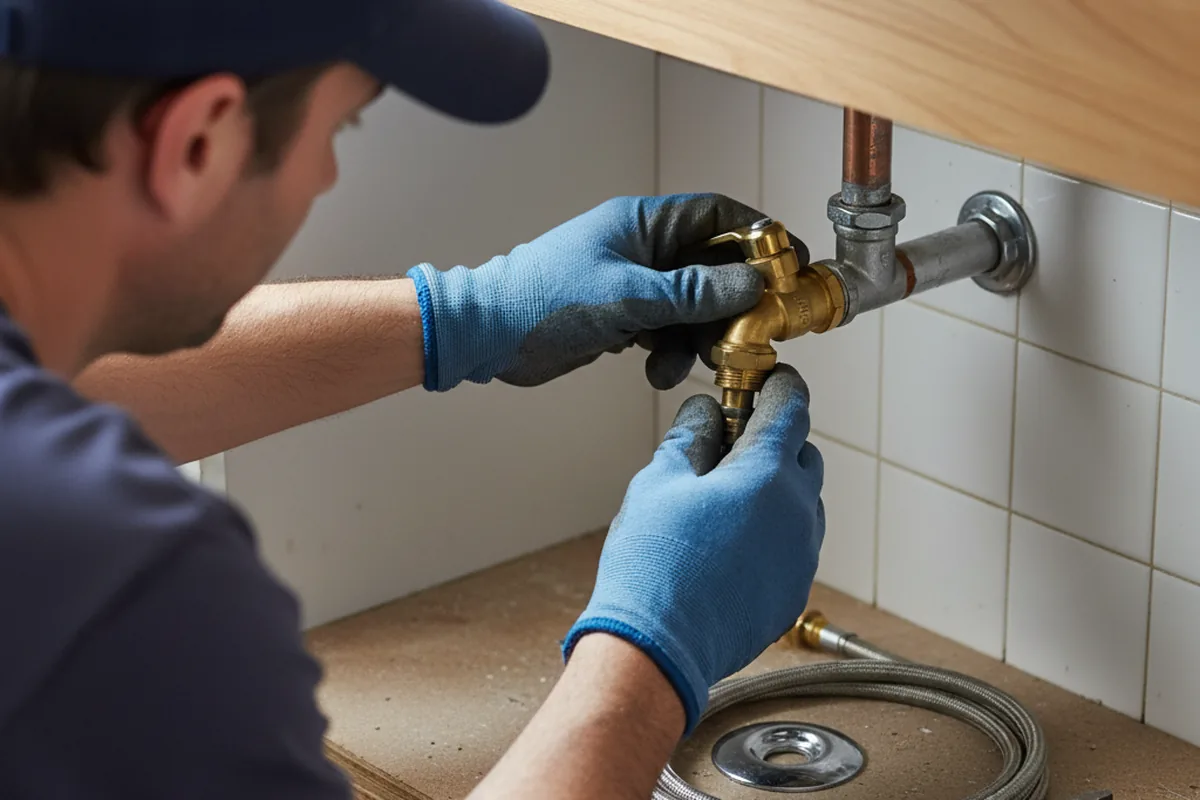 Shutoff valve and fitting work during Emergency Plumbing in Agness